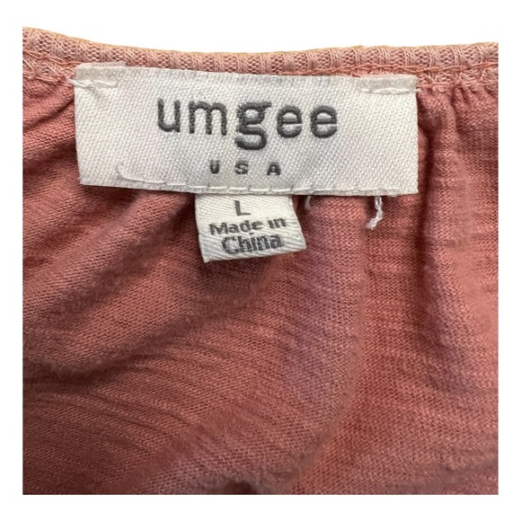 Umgee Pink Top Scoop Neck Lightweight Size L - Picture 5 of 9